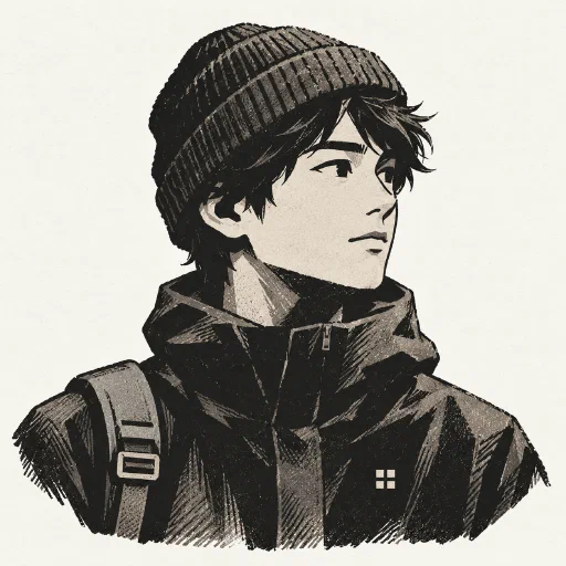 The Kernel Nomad traveller avatar in a beanie and field jacket